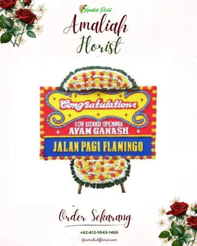 Bunga Papan Congratulation di Panjang Utara